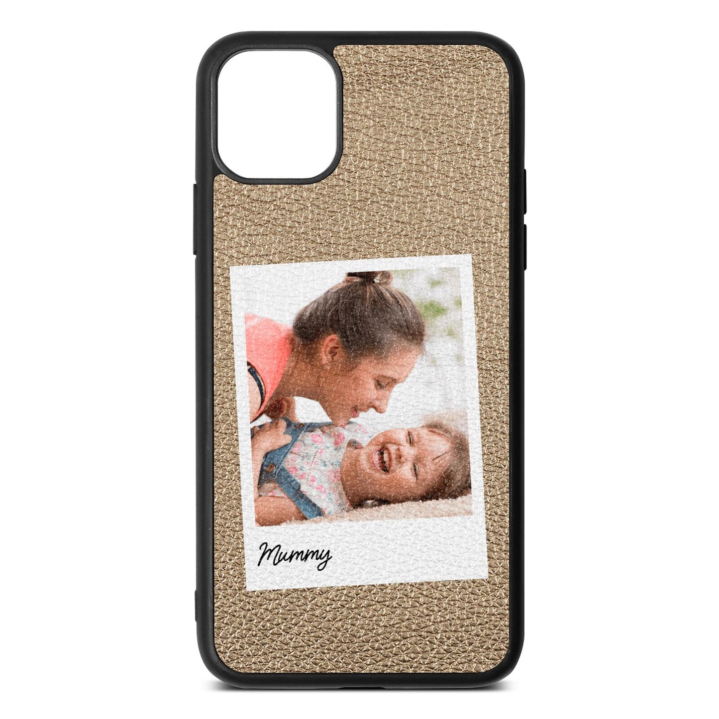 Mummy Photo Gold Pebble Leather iPhone 11 Pro Max Case