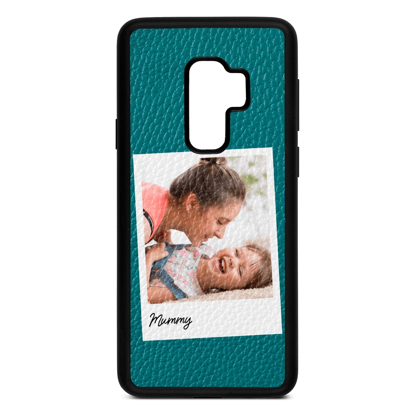 Mummy Photo Green Pebble Leather Samsung S9 Plus Case