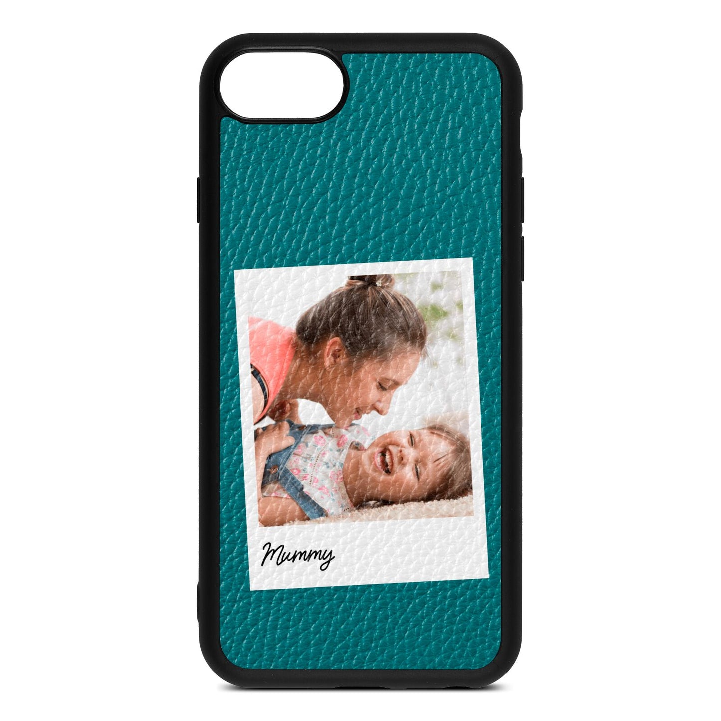 Mummy Photo Green Pebble Leather iPhone 8 Case