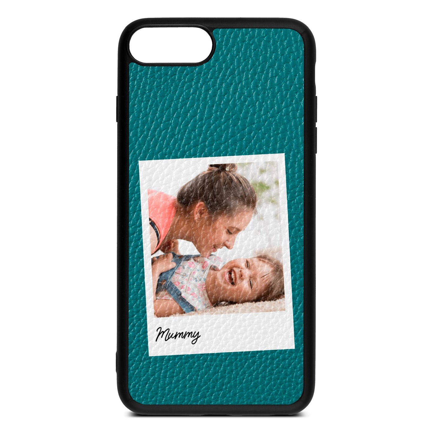 Mummy Photo Green Pebble Leather iPhone 8 Plus Case