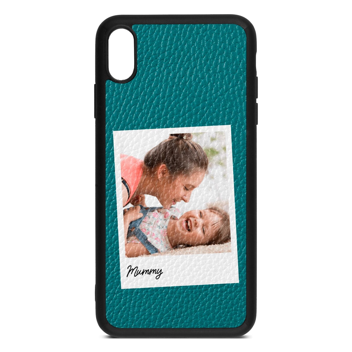 Mummy Photo Green Pebble Leather iPhone Xs Max Case