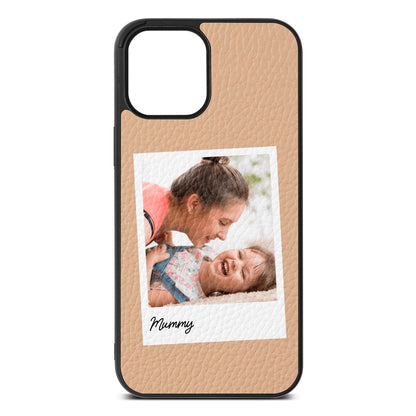 Mummy Photo Nude Pebble Leather iPhone 12 Pro Max Case