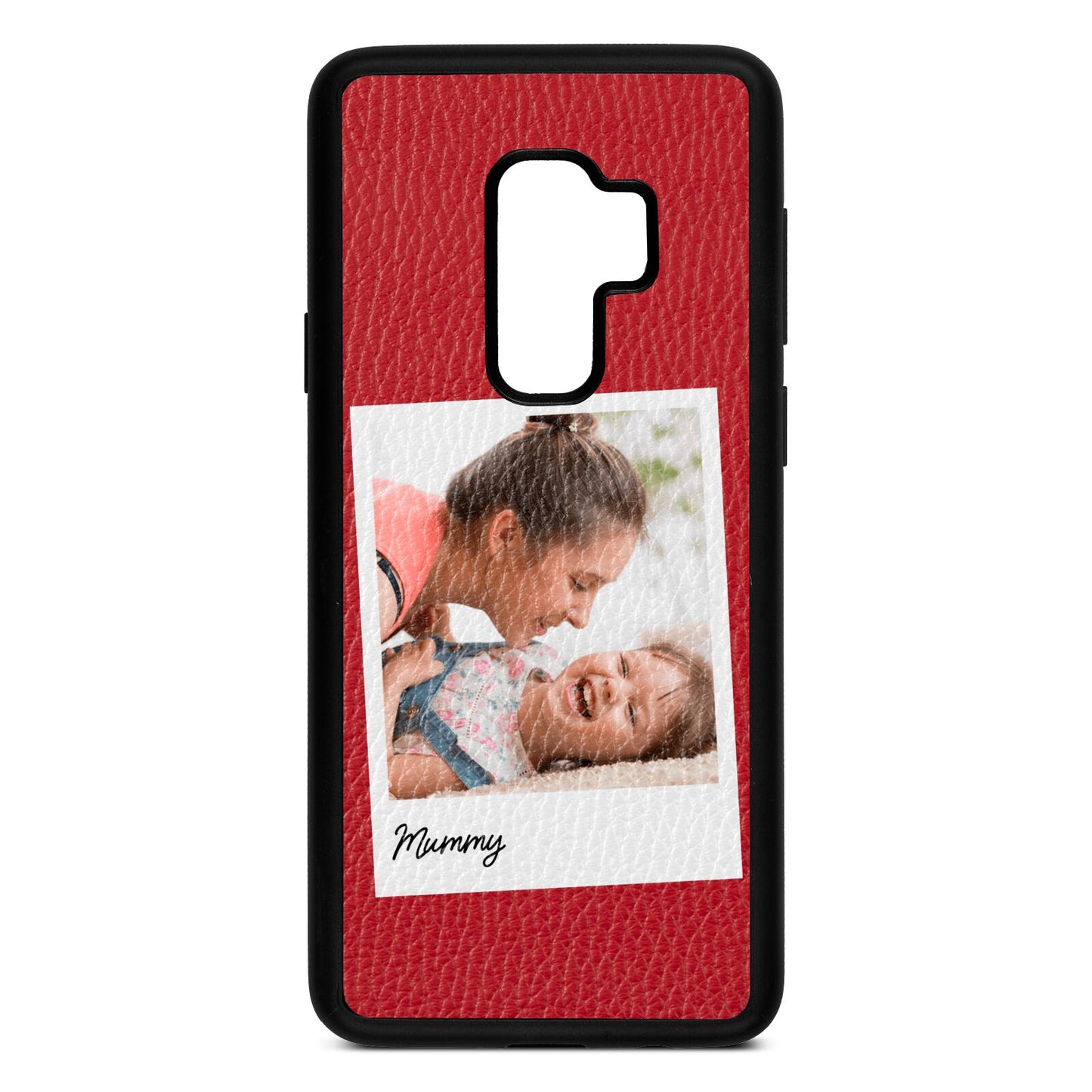 Mummy Photo Red Pebble Leather Samsung S9 Plus Case