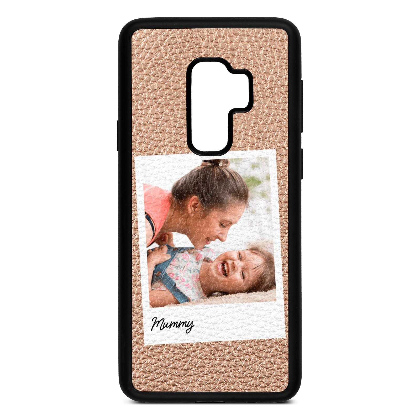 Mummy Photo Rose Gold Pebble Leather Samsung S9 Plus Case