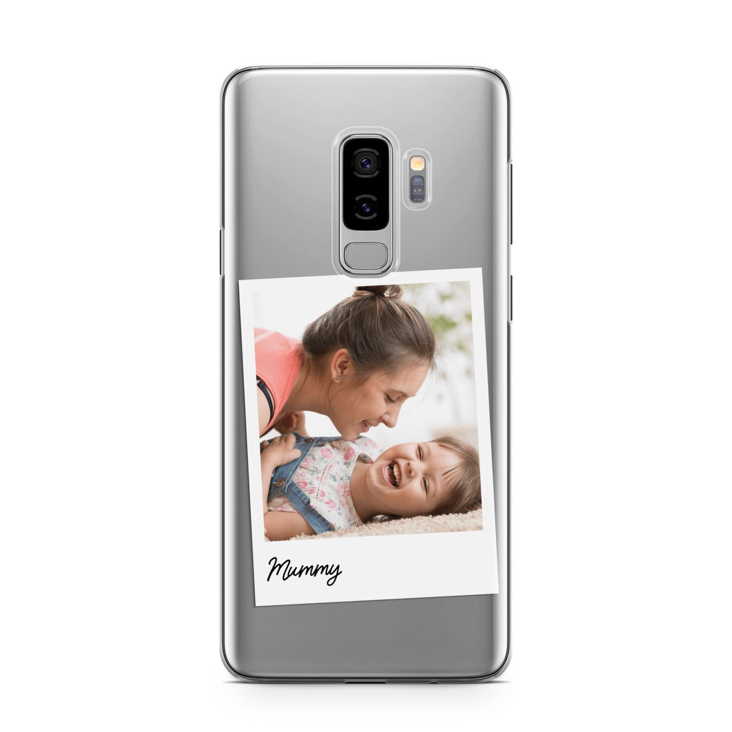 Mummy Photo Samsung Galaxy S9 Plus Case on Silver phone