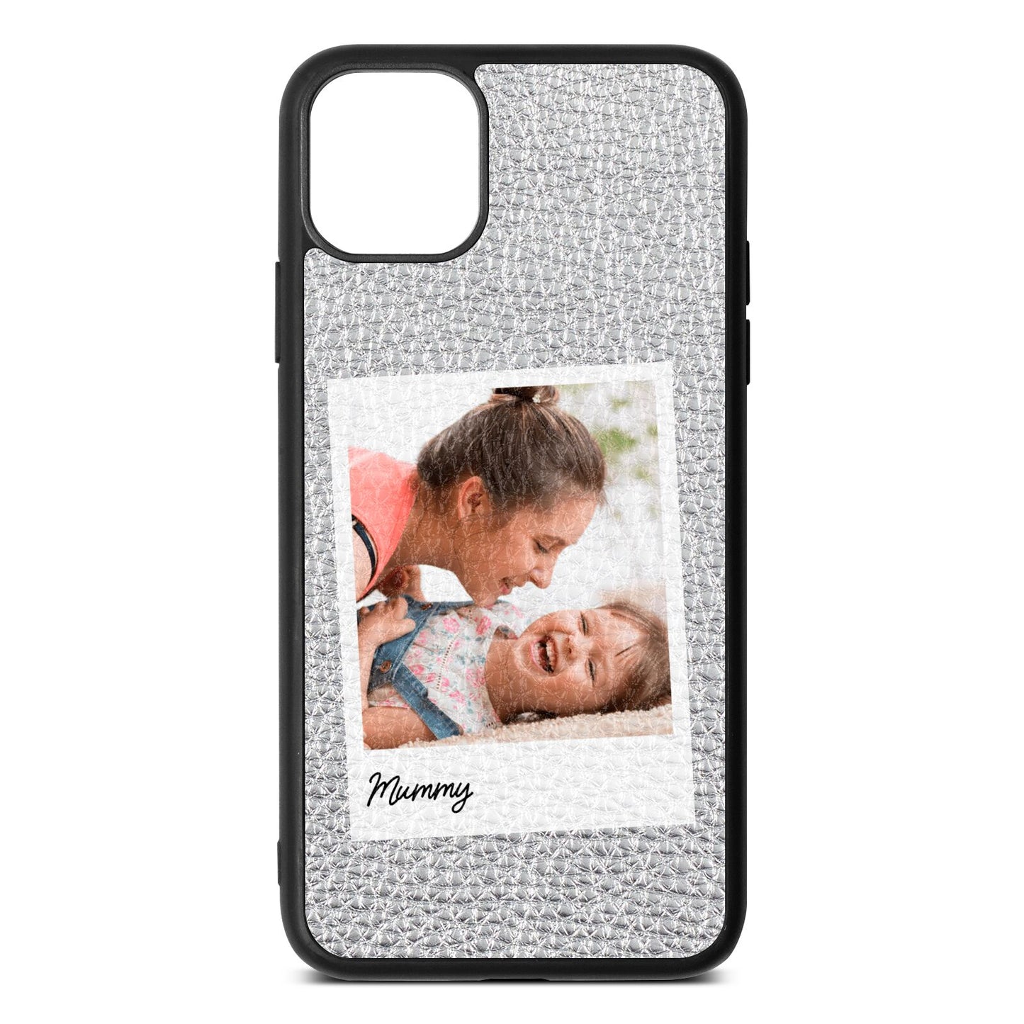 Mummy Photo Silver Pebble Leather iPhone 11 Pro Max Case