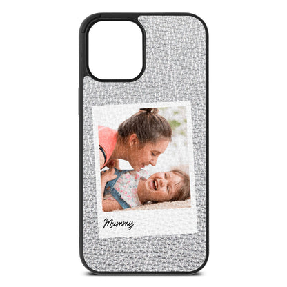 Mummy Photo Silver Pebble Leather iPhone 12 Pro Max Case