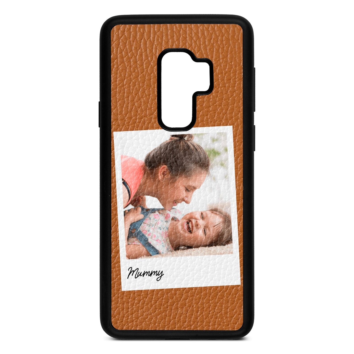 Mummy Photo Tan Pebble Leather Samsung S9 Plus Case