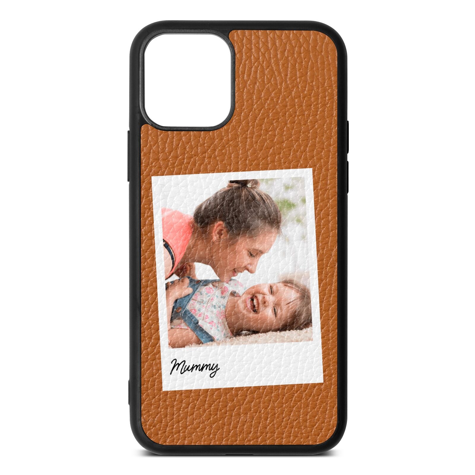 Mummy Photo Tan Pebble Leather iPhone 11 Case