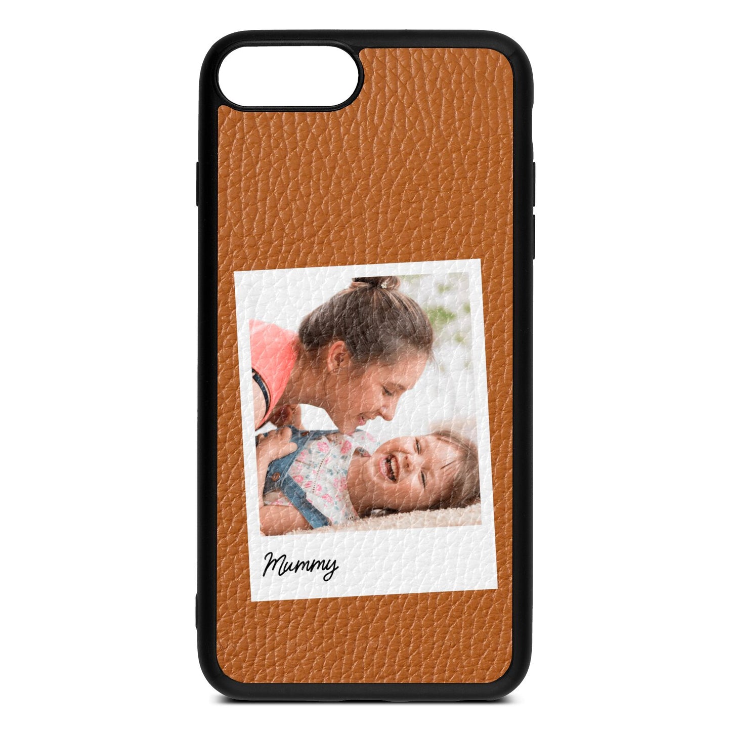 Mummy Photo Tan Pebble Leather iPhone 8 Plus Case