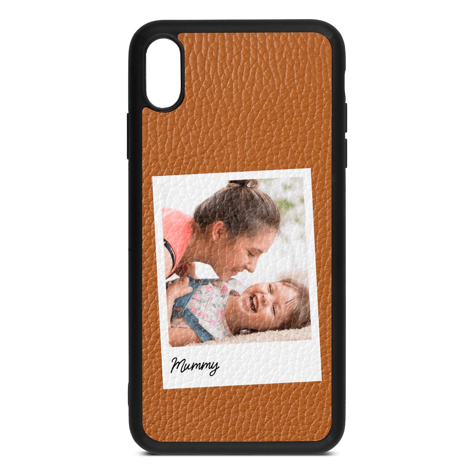 Mummy Photo Tan Pebble Leather iPhone Xs Max Case