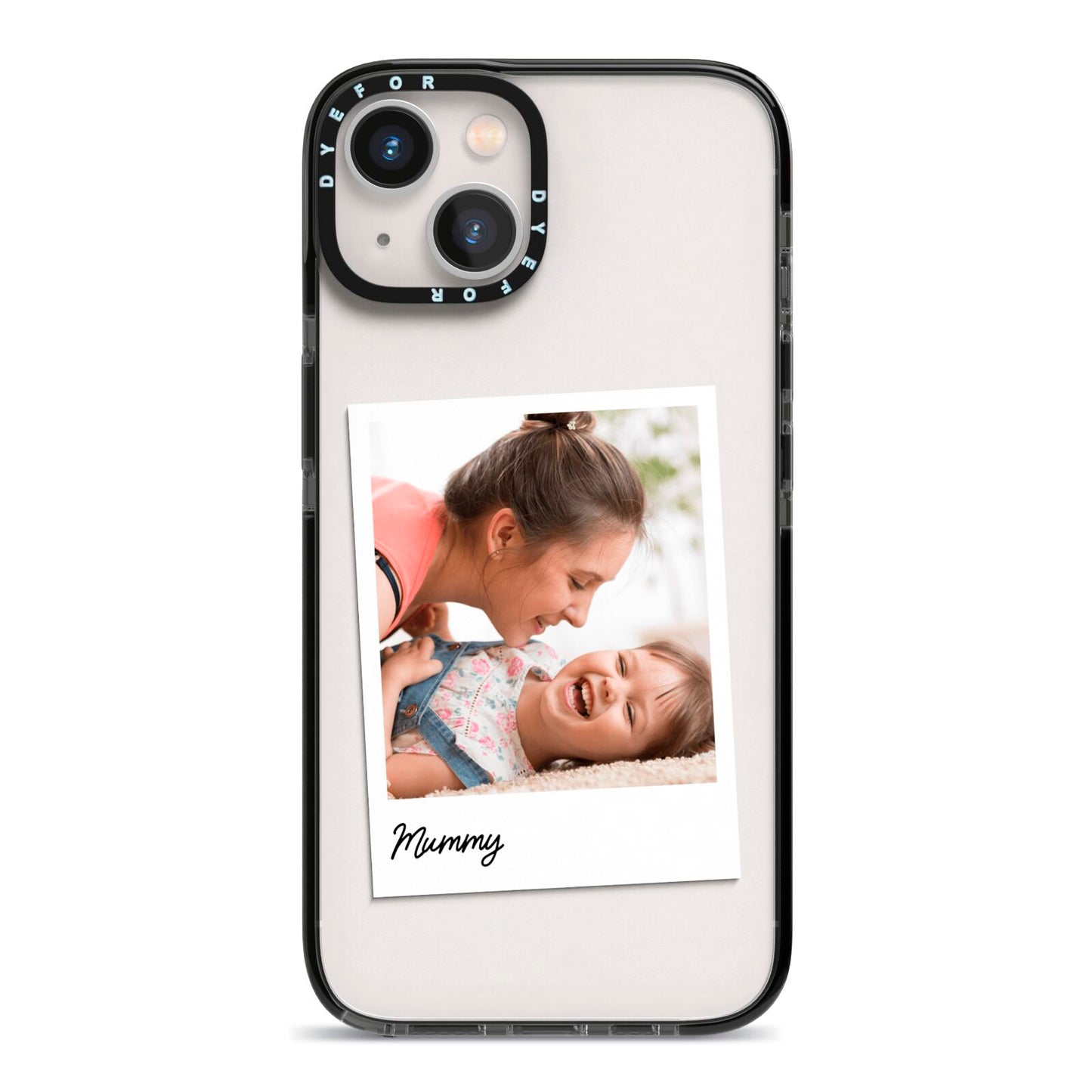 Mummy Photo iPhone 13 Black Impact Case on Silver phone