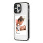 Mummy Photo iPhone 13 Pro Max Black Impact Case Side Angle on Silver phone