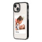 Mummy Photo iPhone 14 Black Impact Case Side Angle on Silver phone