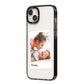 Mummy Photo iPhone 14 Plus Black Impact Case Side Angle on Silver phone