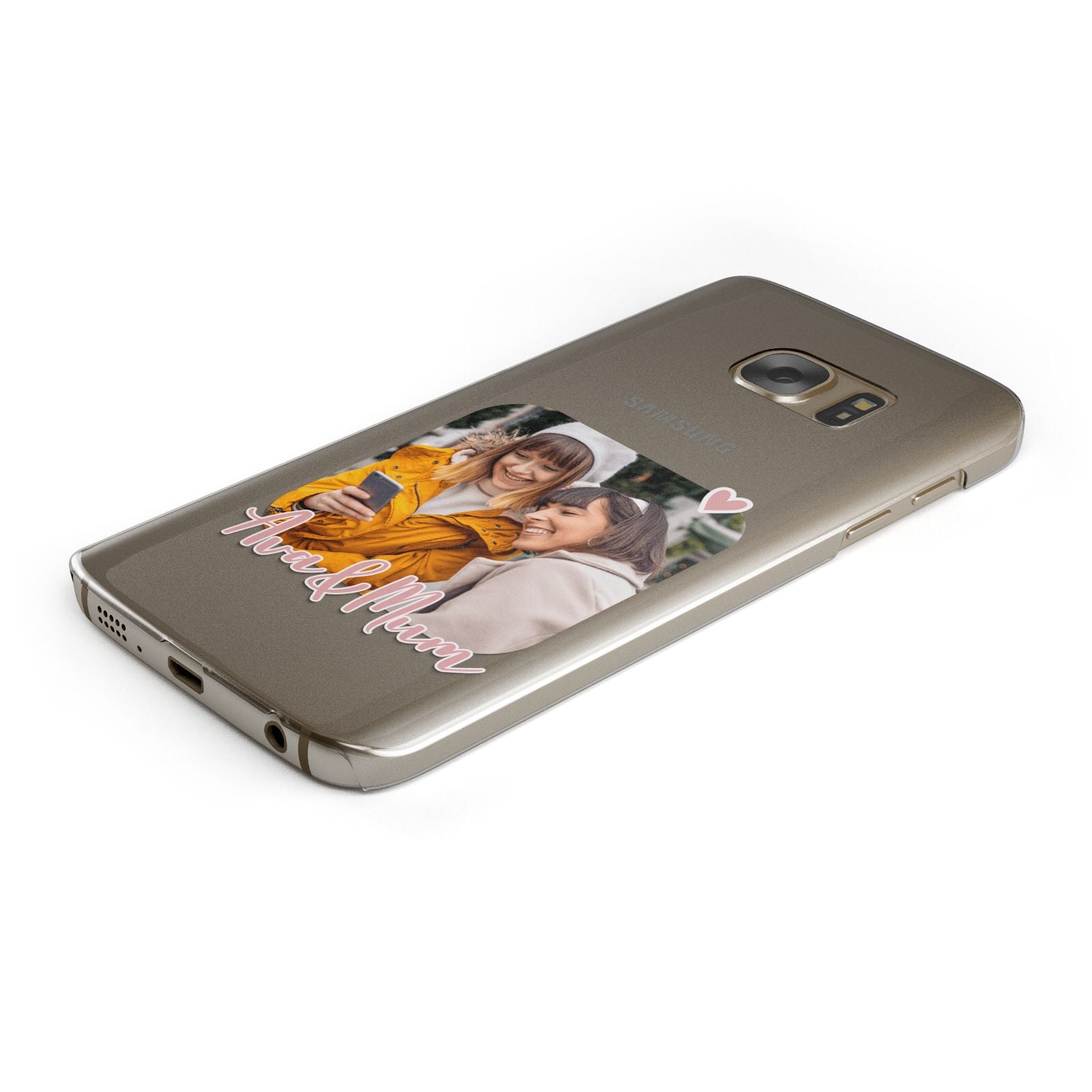 Mummy and Me Custom Photo Protective Samsung Galaxy Case Angled Image