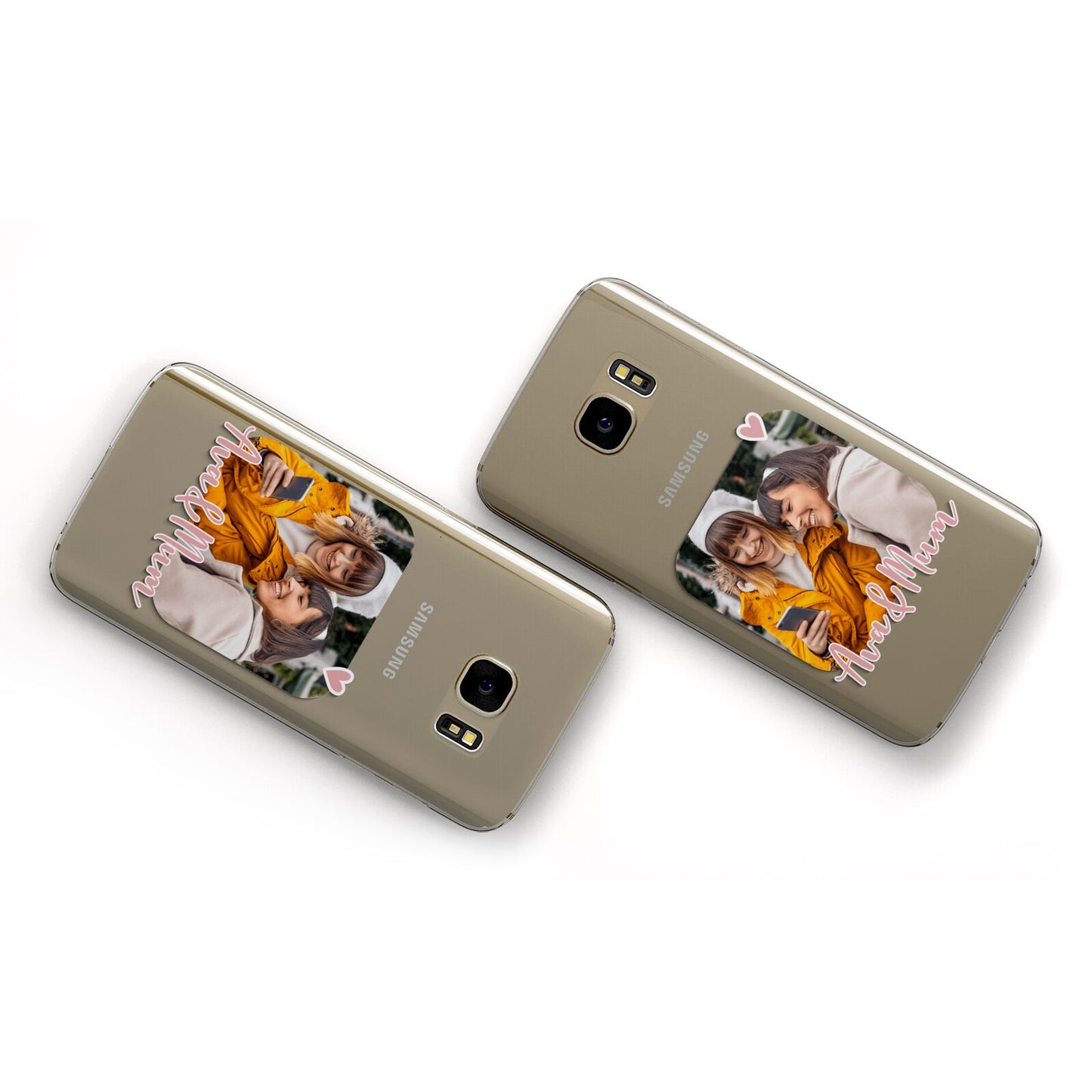 Mummy and Me Custom Photo Samsung Galaxy Case Flat Overview