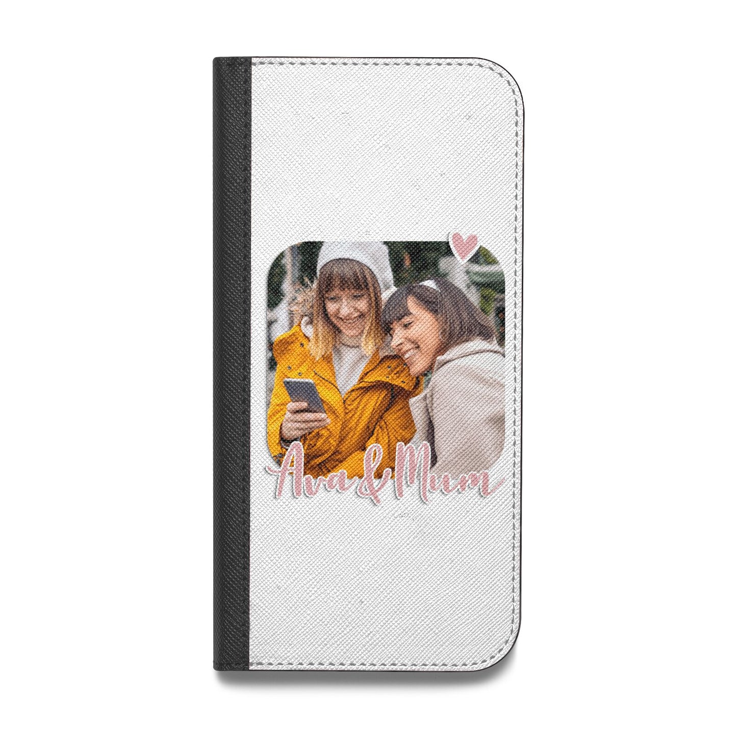 Mummy and Me Custom Photo Vegan Leather Flip Samsung Case