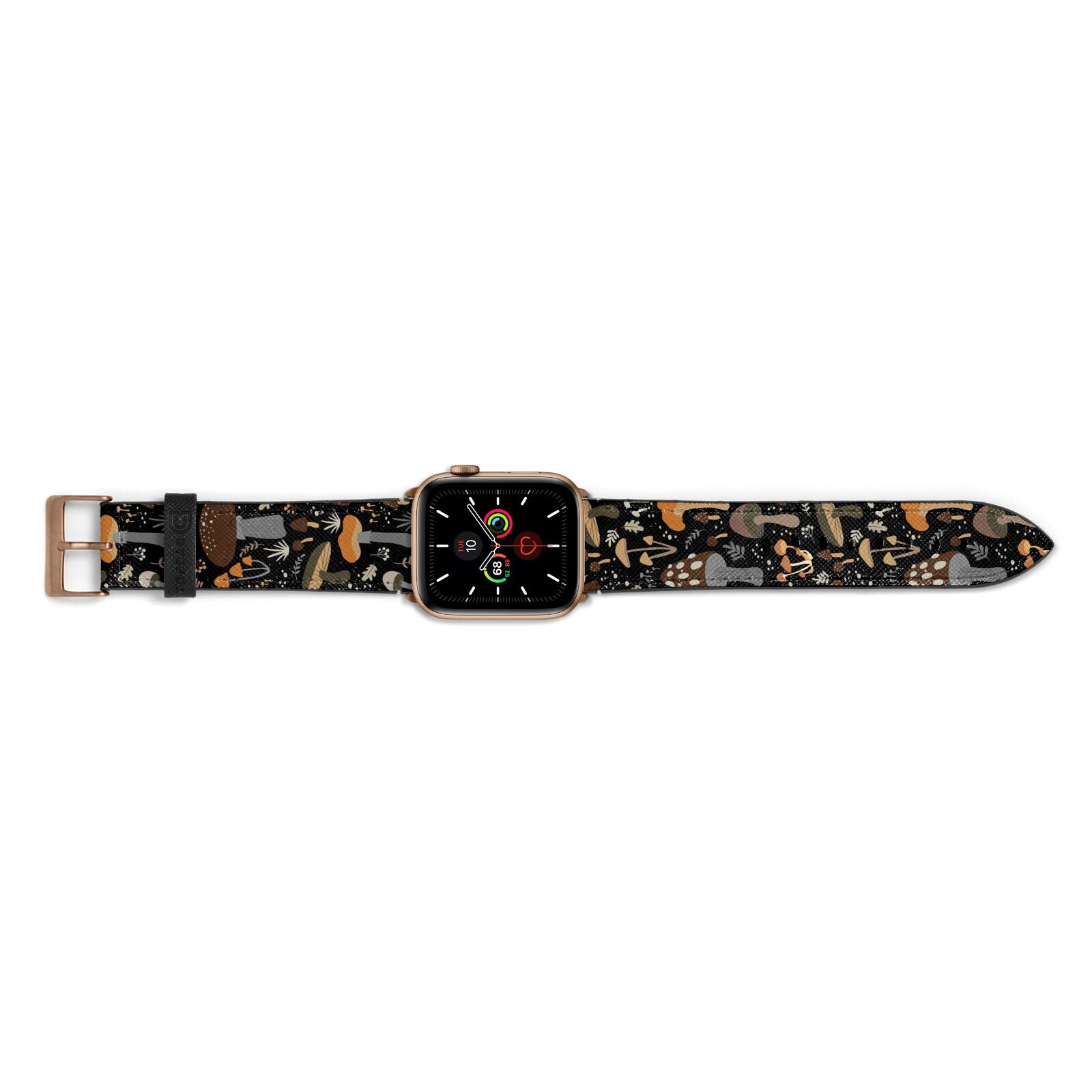 Mushroom Apple Watch Strap Landscape Image Gold Hardware