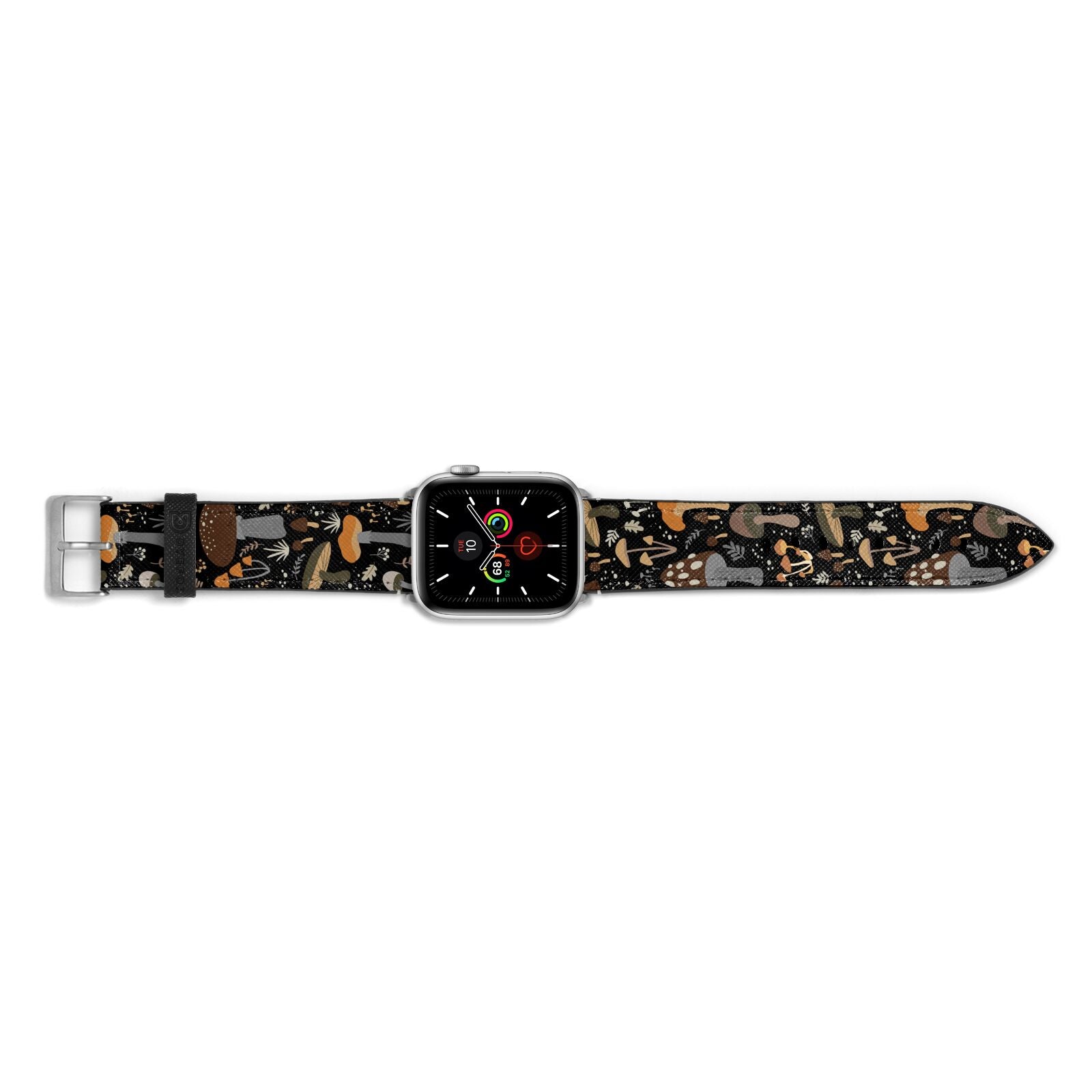 Mushroom Apple Watch Strap Landscape Image Silver Hardware