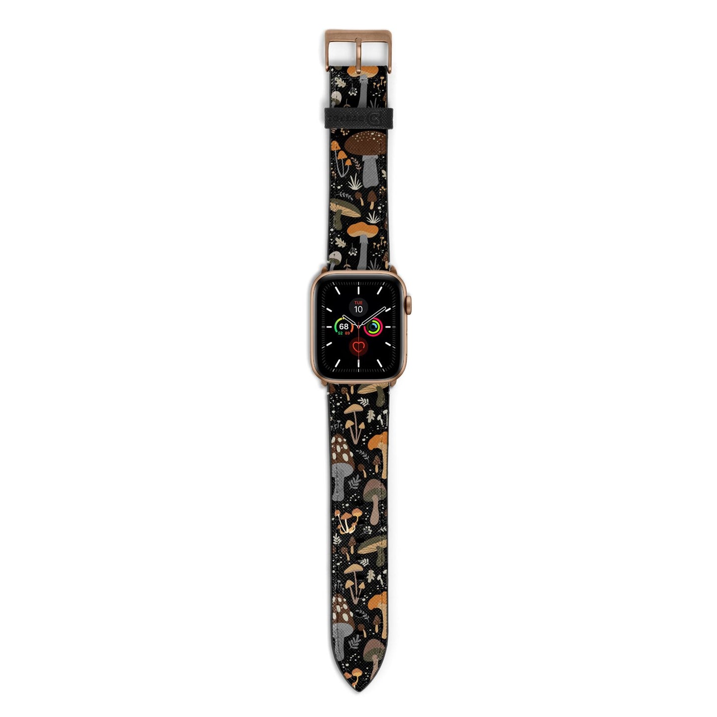 Mushroom Apple Watch Strap with Gold Hardware