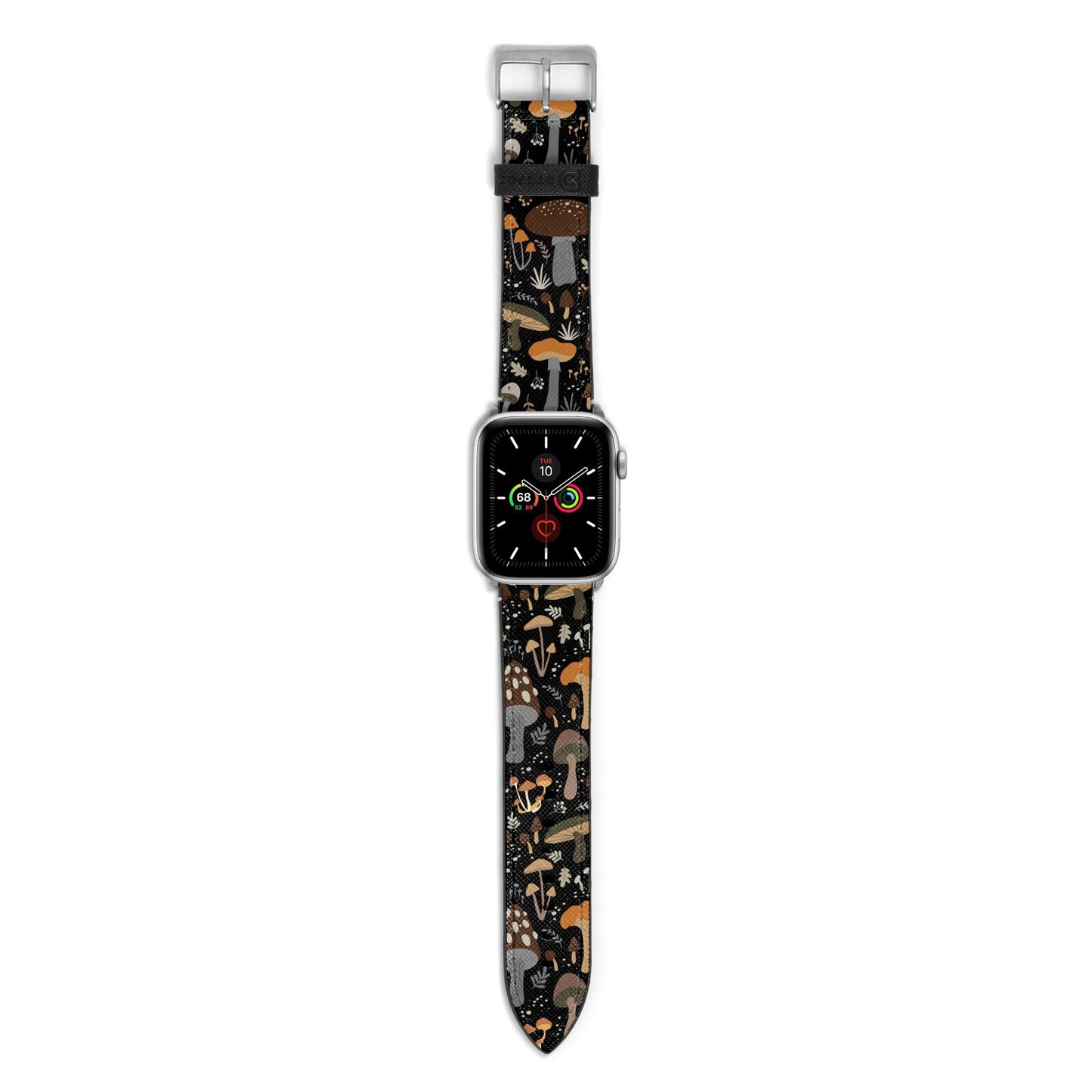 Mushroom Apple Watch Strap with Silver Hardware