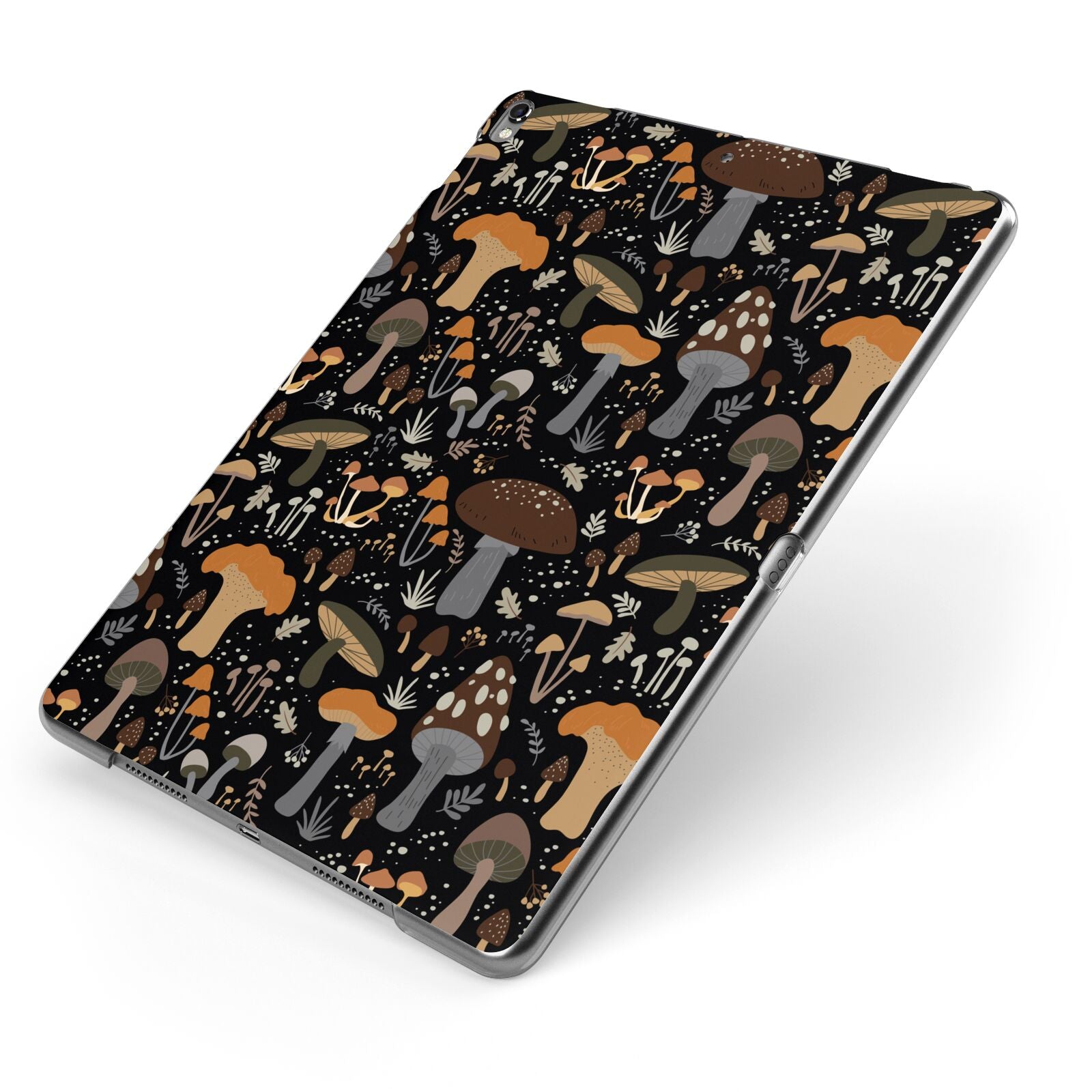 Mushroom Apple iPad Case on Grey iPad Side View