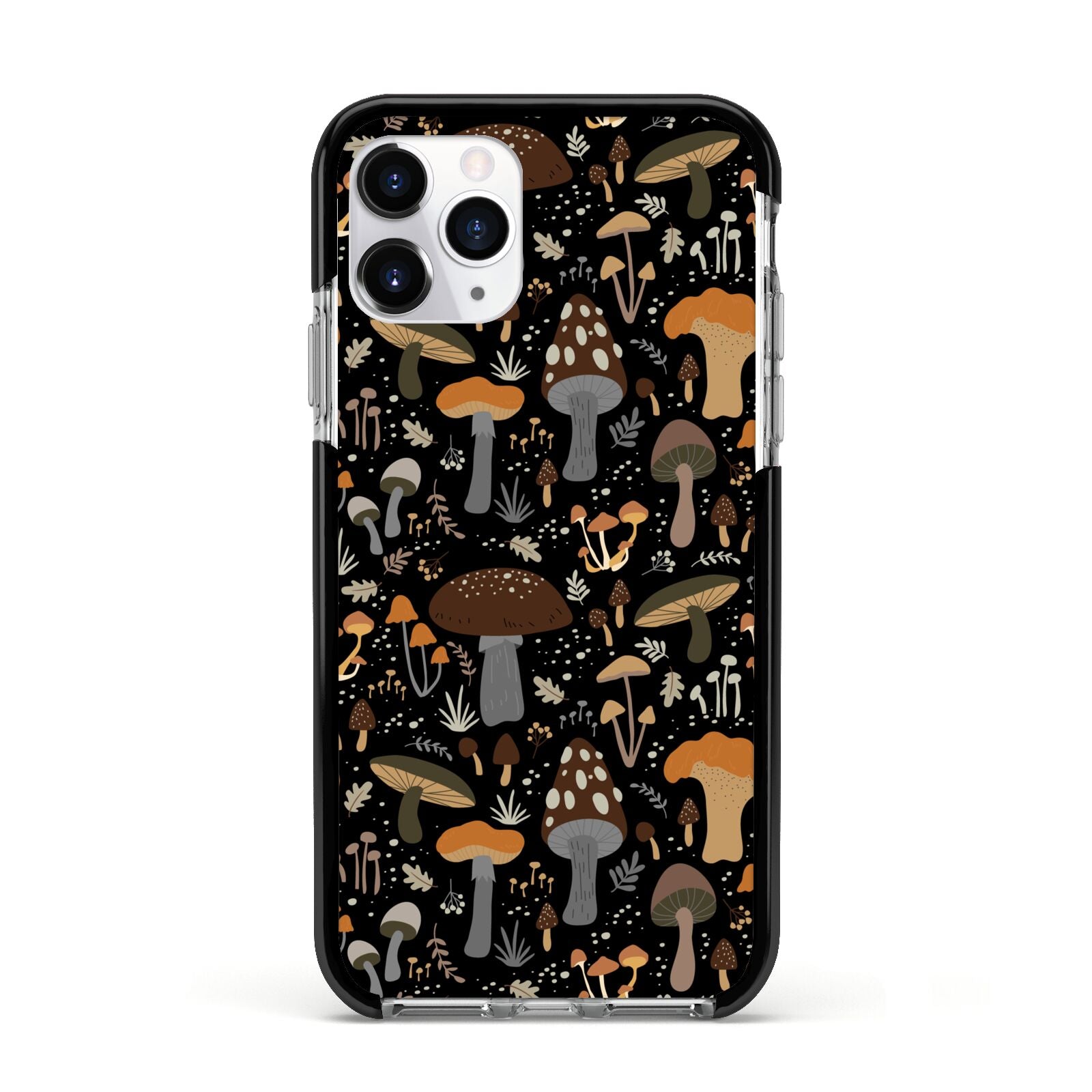 Mushroom Apple iPhone 11 Pro in Silver with Black Impact Case