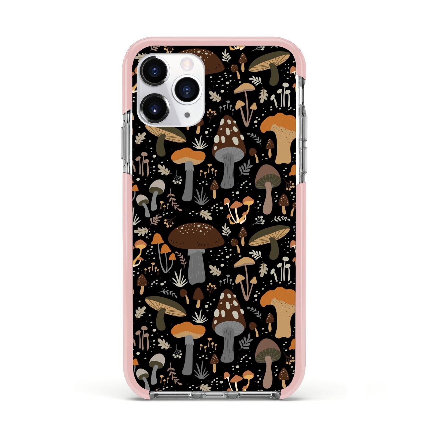 Mushroom Apple iPhone 11 Pro in Silver with Pink Impact Case