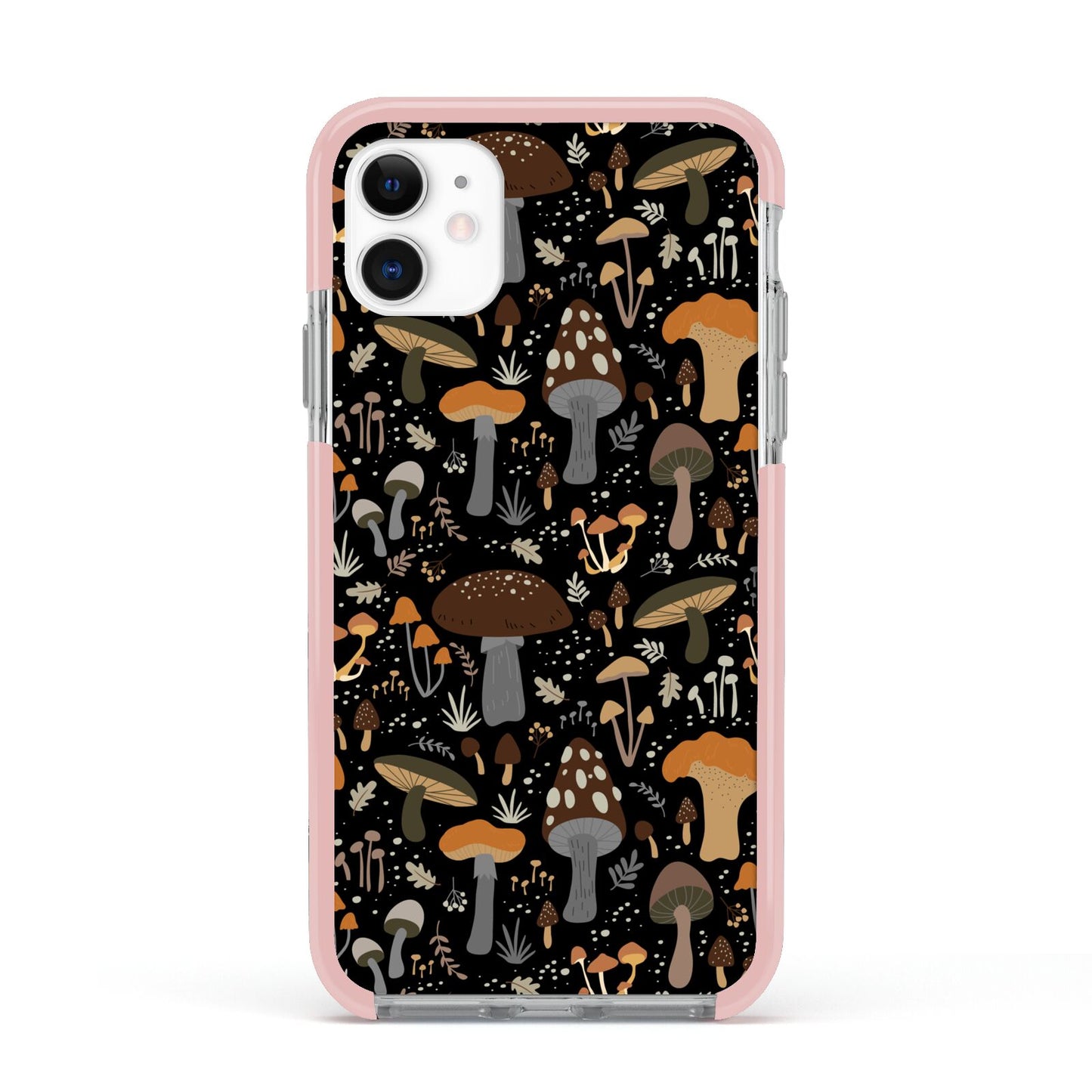 Mushroom Apple iPhone 11 in White with Pink Impact Case