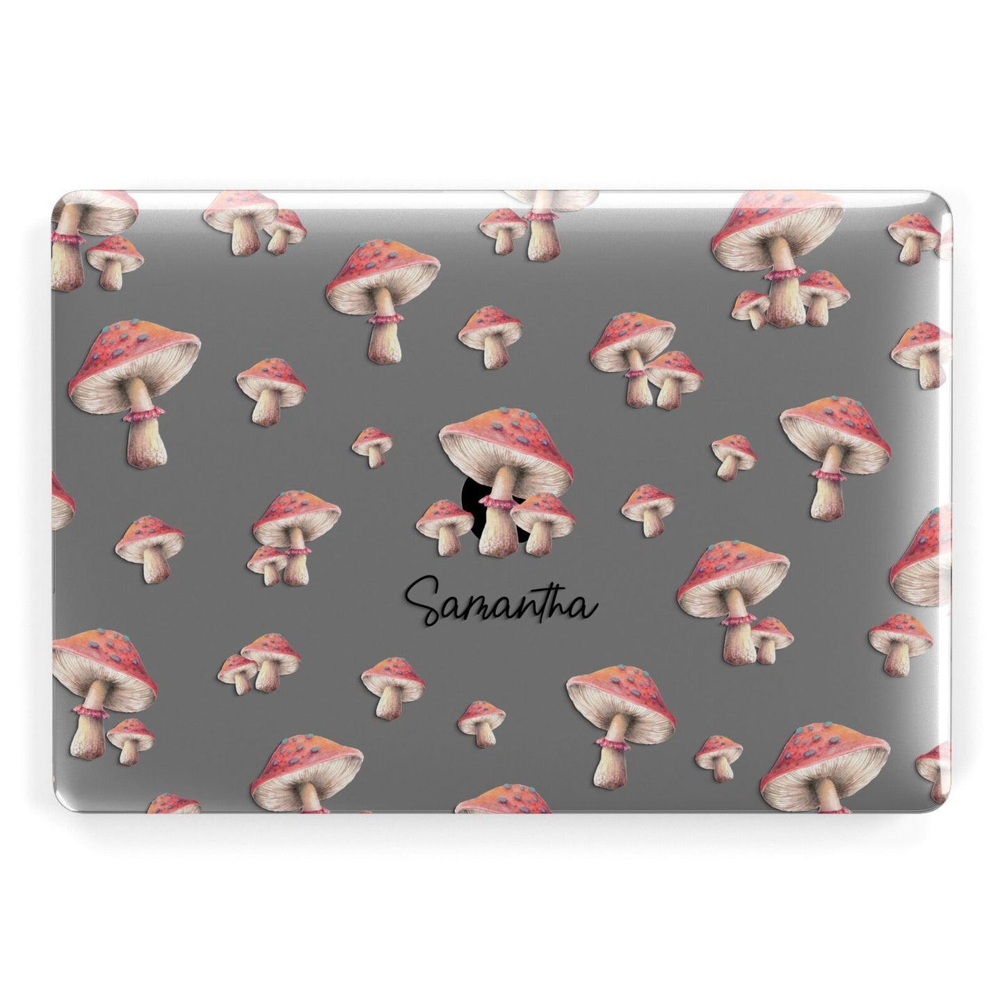 Mushroom Illustrations with Name Apple MacBook Case