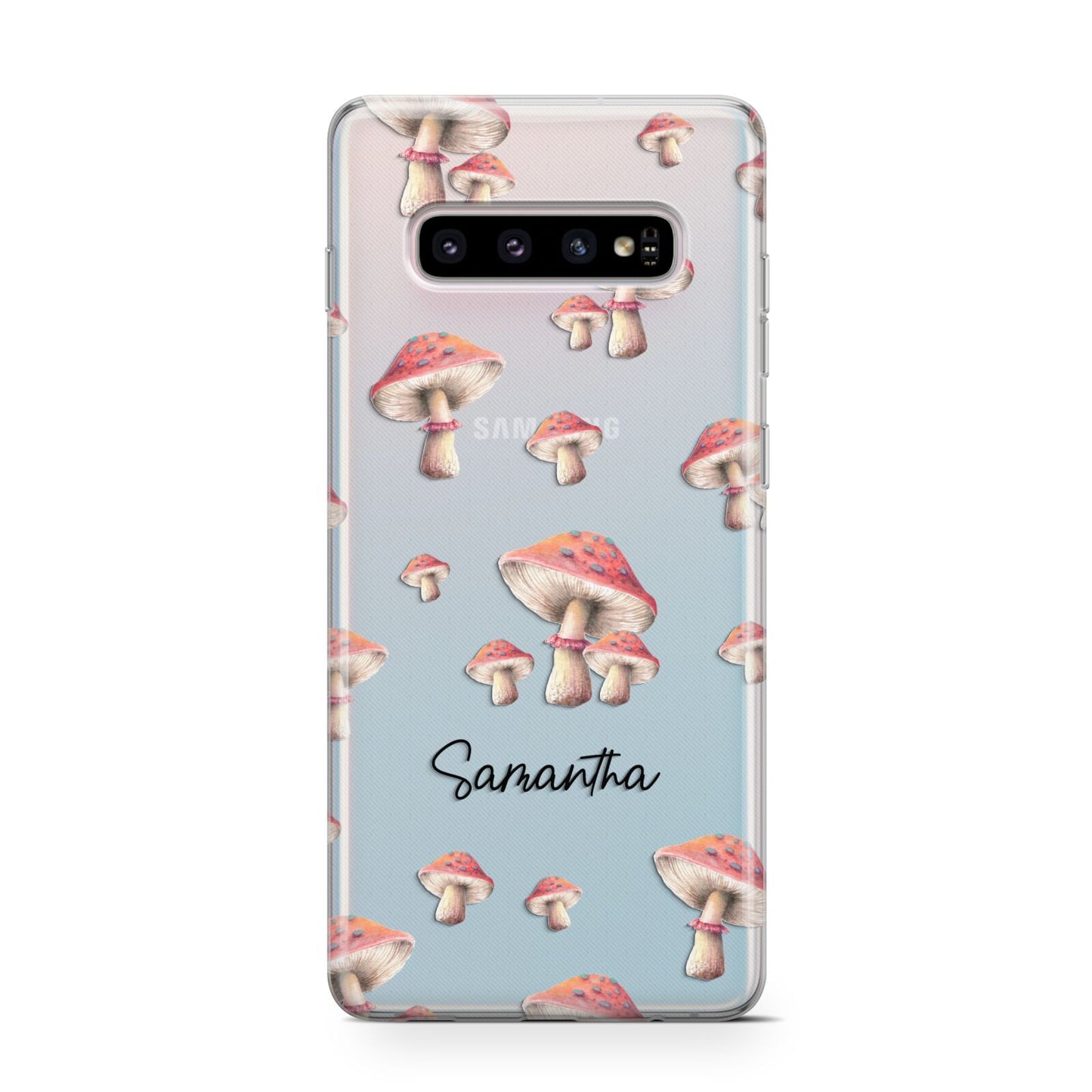 Mushroom Illustrations with Name Protective Samsung Galaxy Case