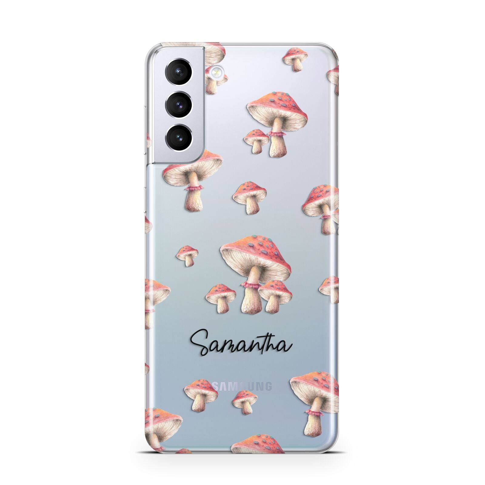 Mushroom Illustrations with Name Samsung S21 Plus Case