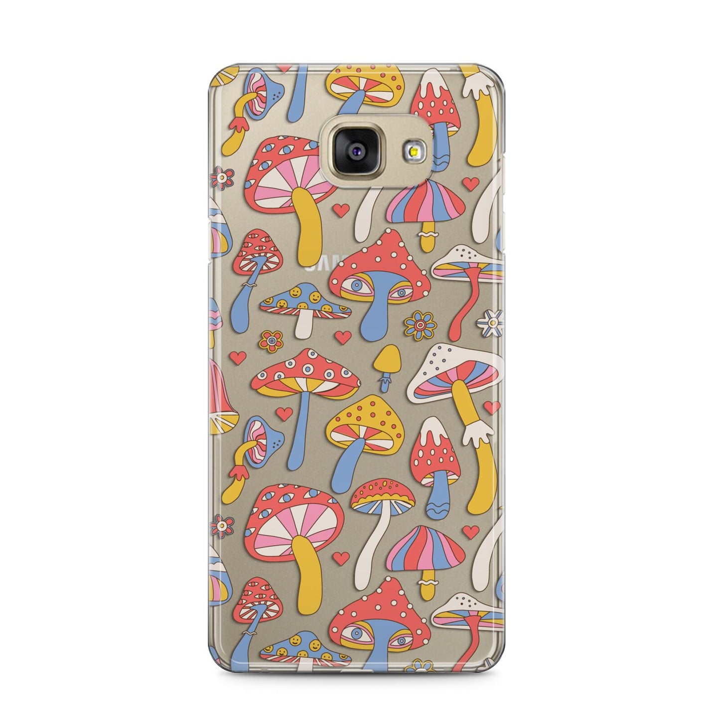 Mushroom Pattern Samsung Galaxy A5 2016 Case on gold phone