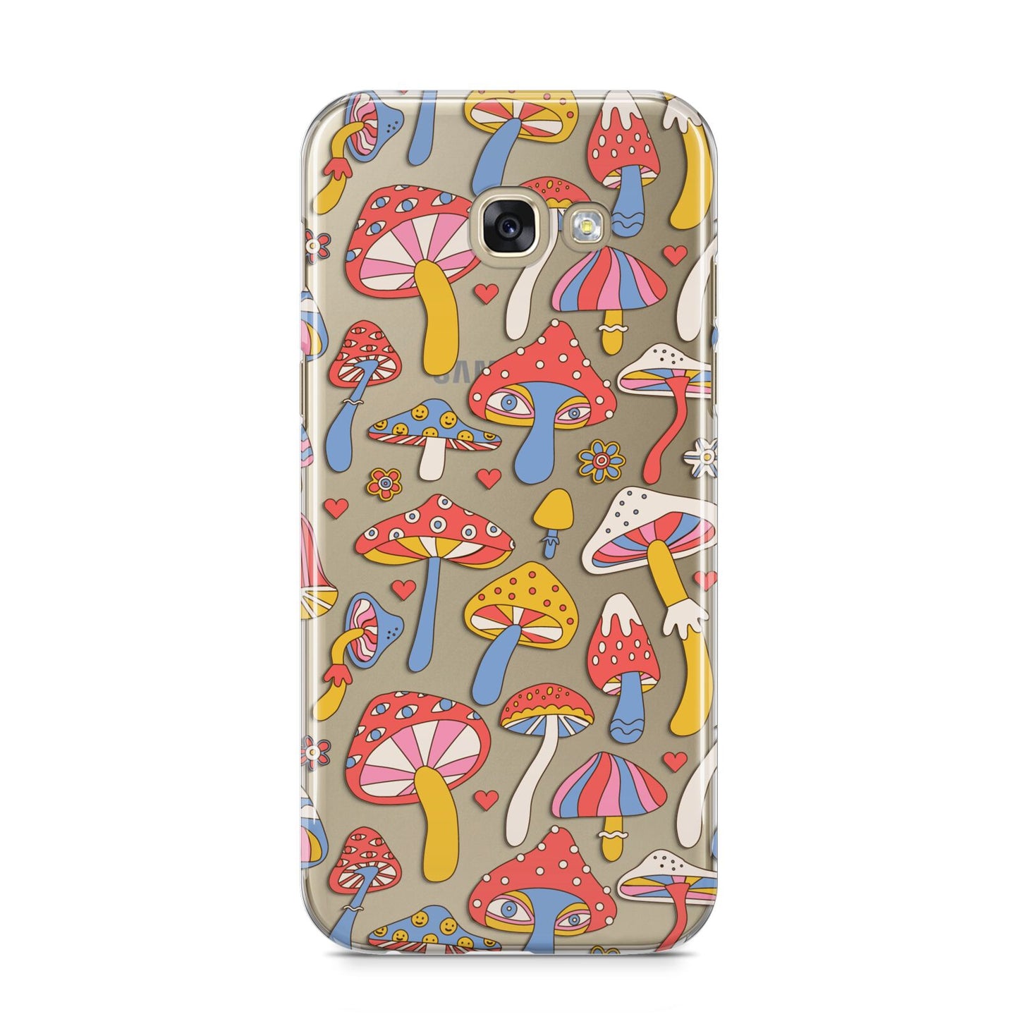 Mushroom Pattern Samsung Galaxy A5 2017 Case on gold phone