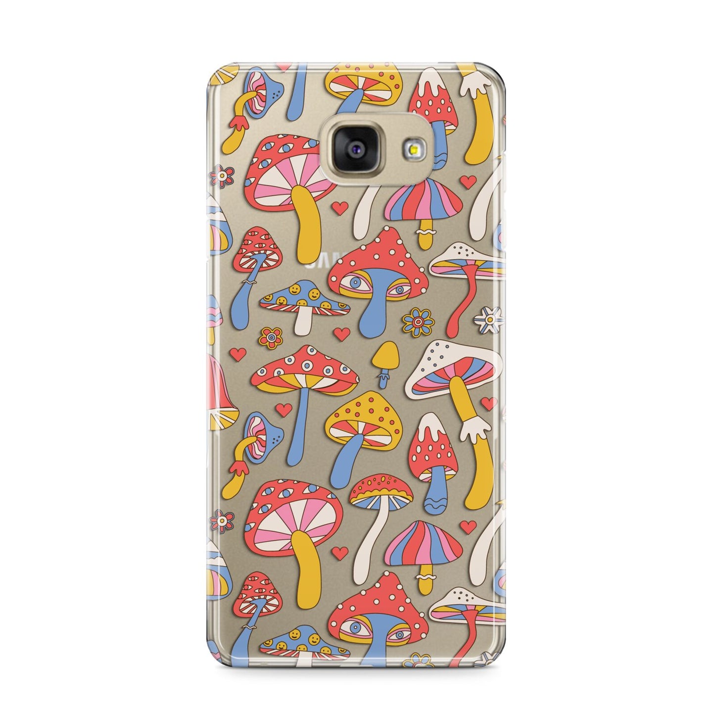 Mushroom Pattern Samsung Galaxy A9 2016 Case on gold phone