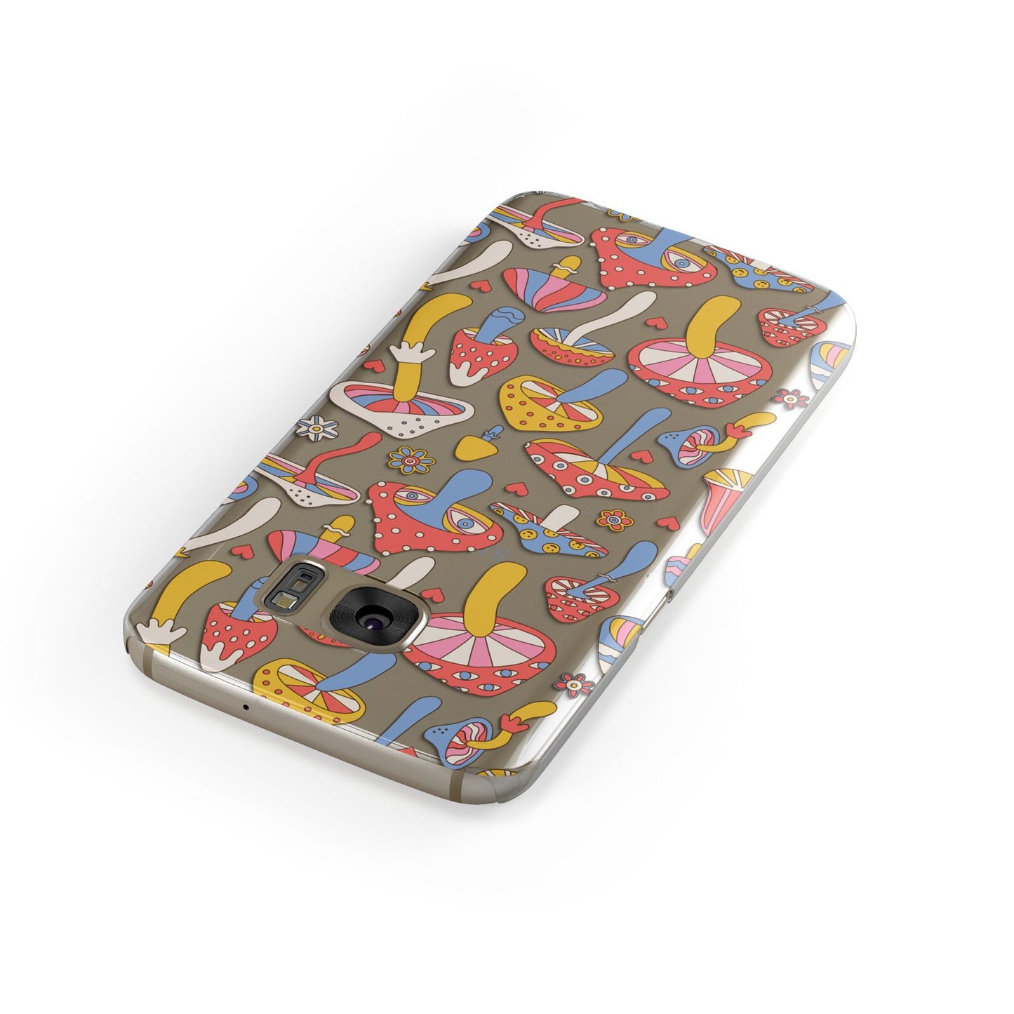 Mushroom Pattern Samsung Galaxy Case Front Close Up