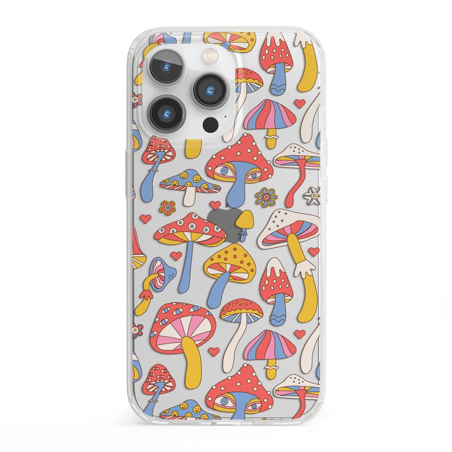 Mushroom Pattern iPhone 13 Pro Clear Bumper Case