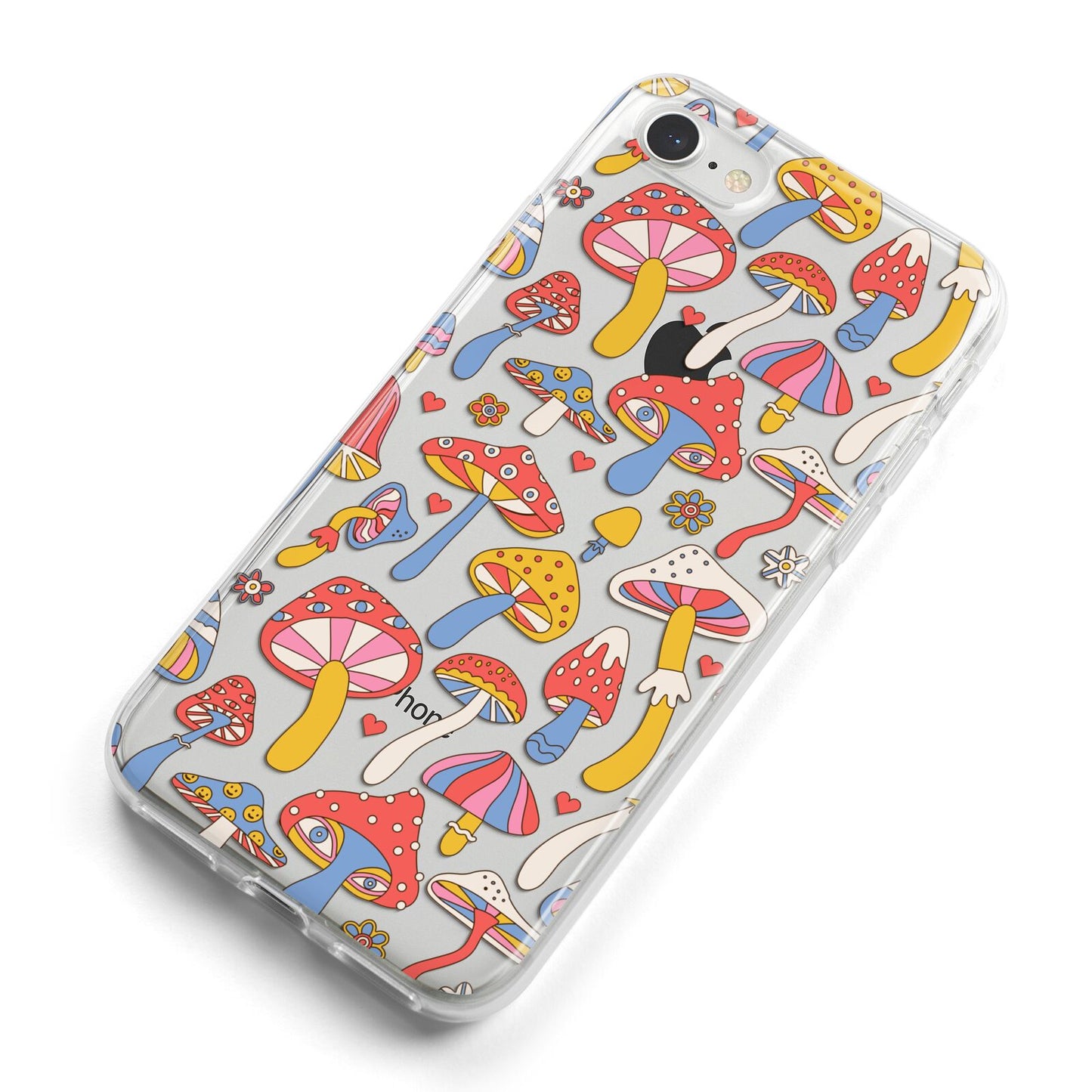 Mushroom Pattern iPhone 8 Bumper Case on Silver iPhone Alternative Image