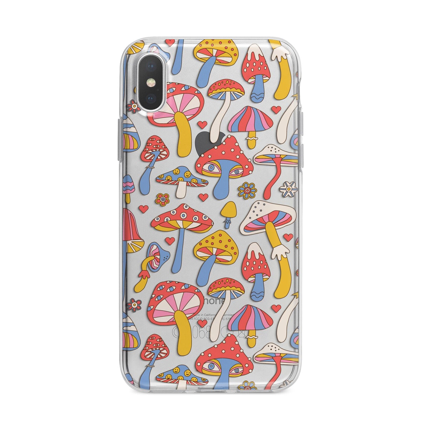 Mushroom Pattern iPhone X Bumper Case on Silver iPhone Alternative Image 1