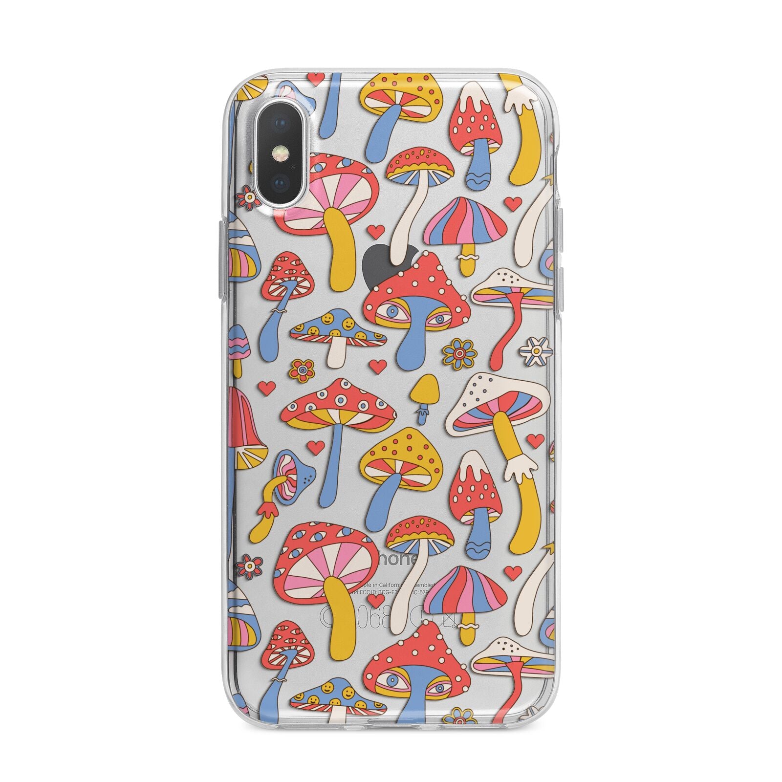 Mushroom Pattern iPhone X Bumper Case on Silver iPhone Alternative Image 1