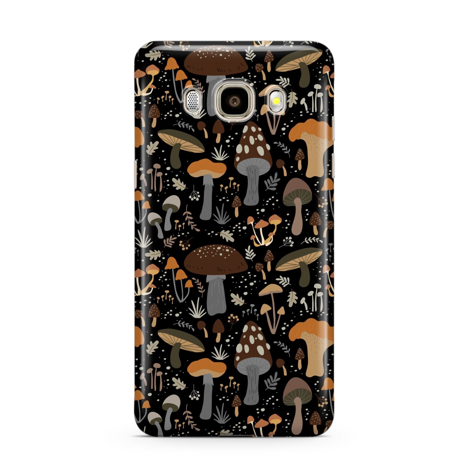 Mushroom Samsung Galaxy J7 2016 Case on gold phone