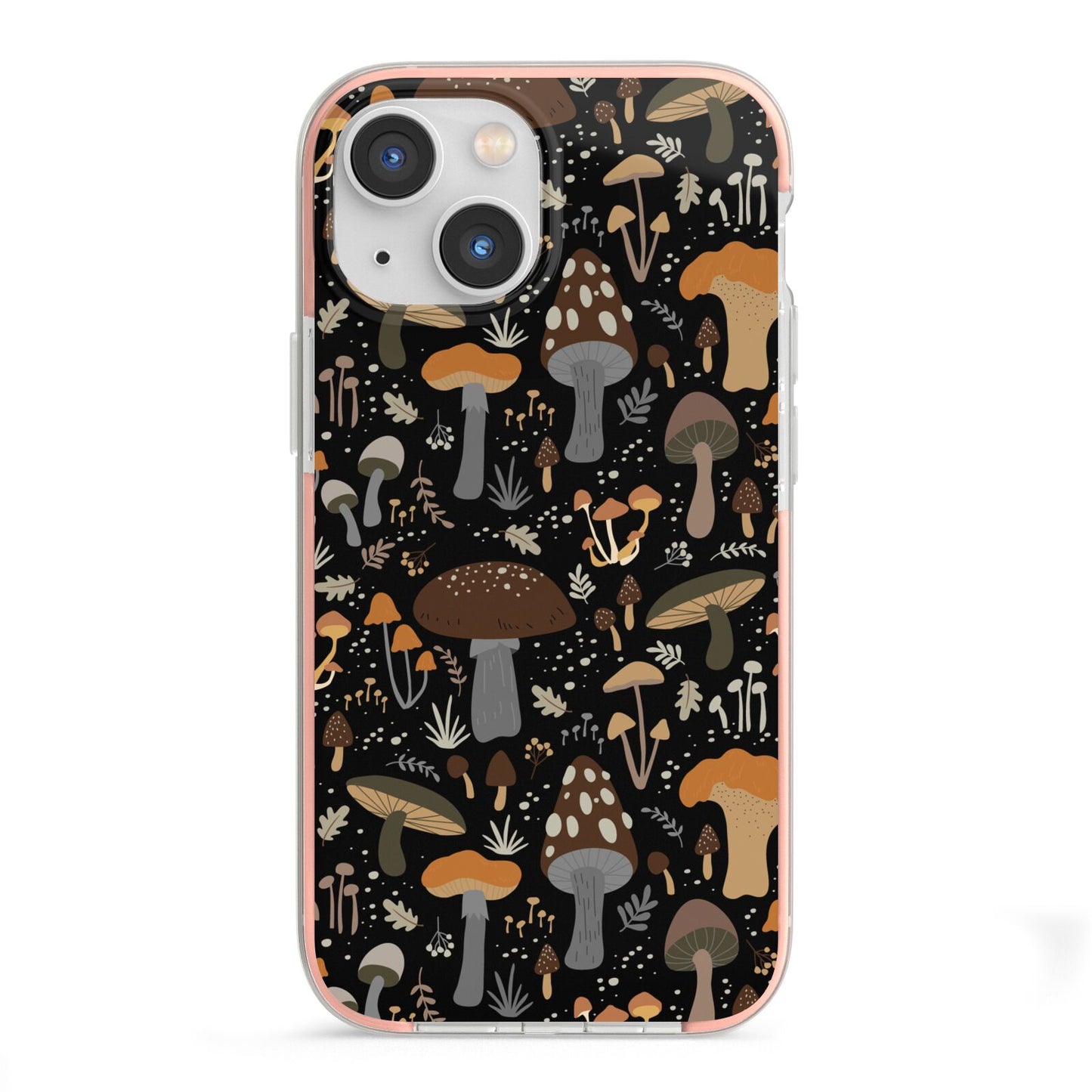 Mushroom iPhone 13 Mini TPU Impact Case with Pink Edges