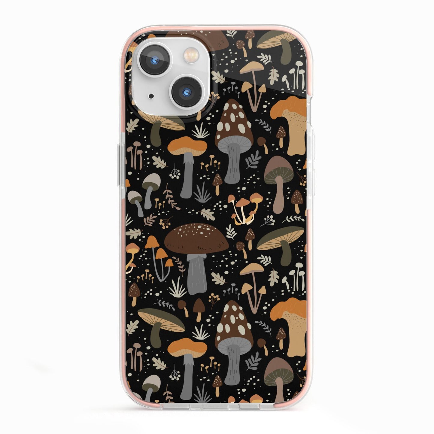 Mushroom iPhone 13 TPU Impact Case with Pink Edges