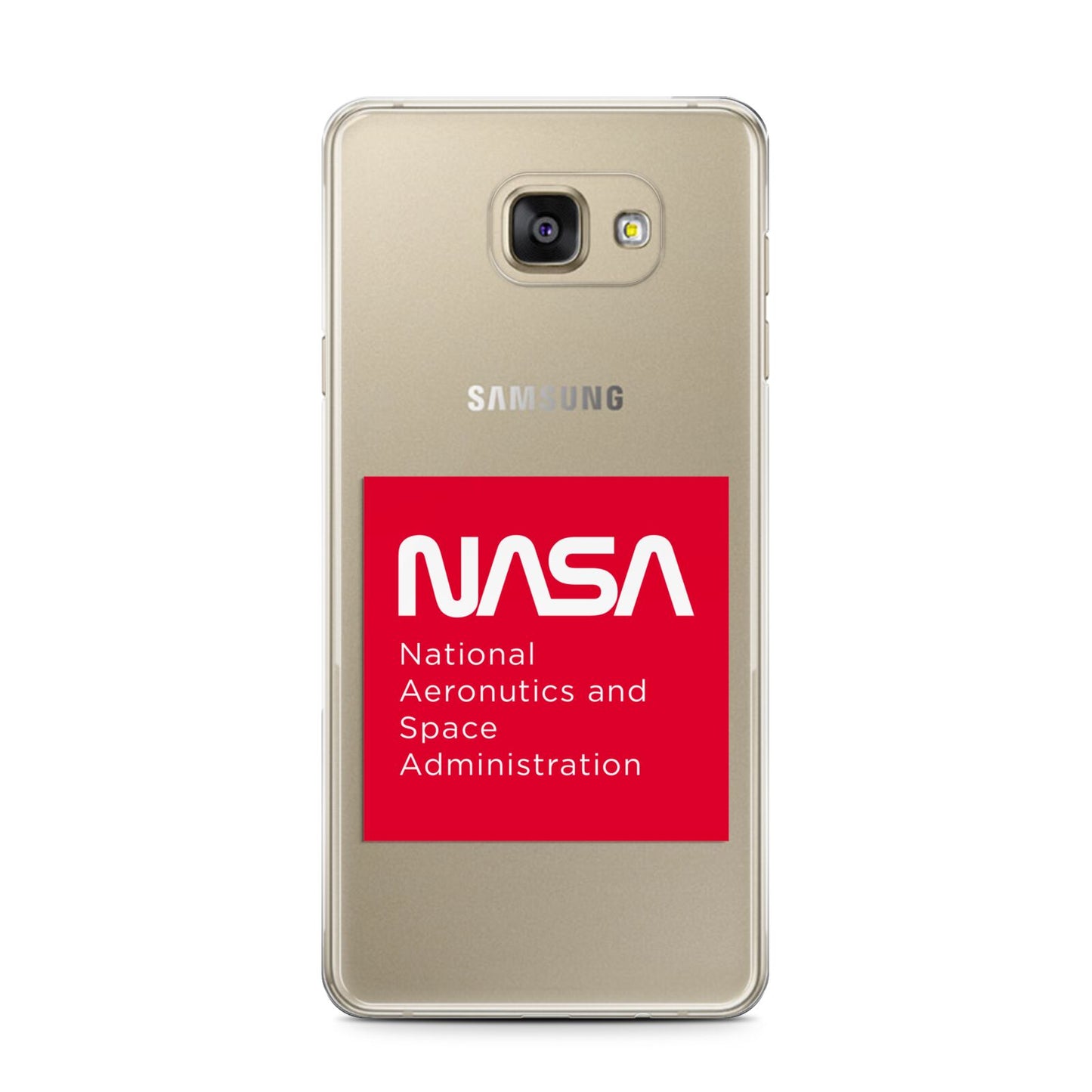 NASA The Worm Box Samsung Galaxy A7 2016 Case on gold phone