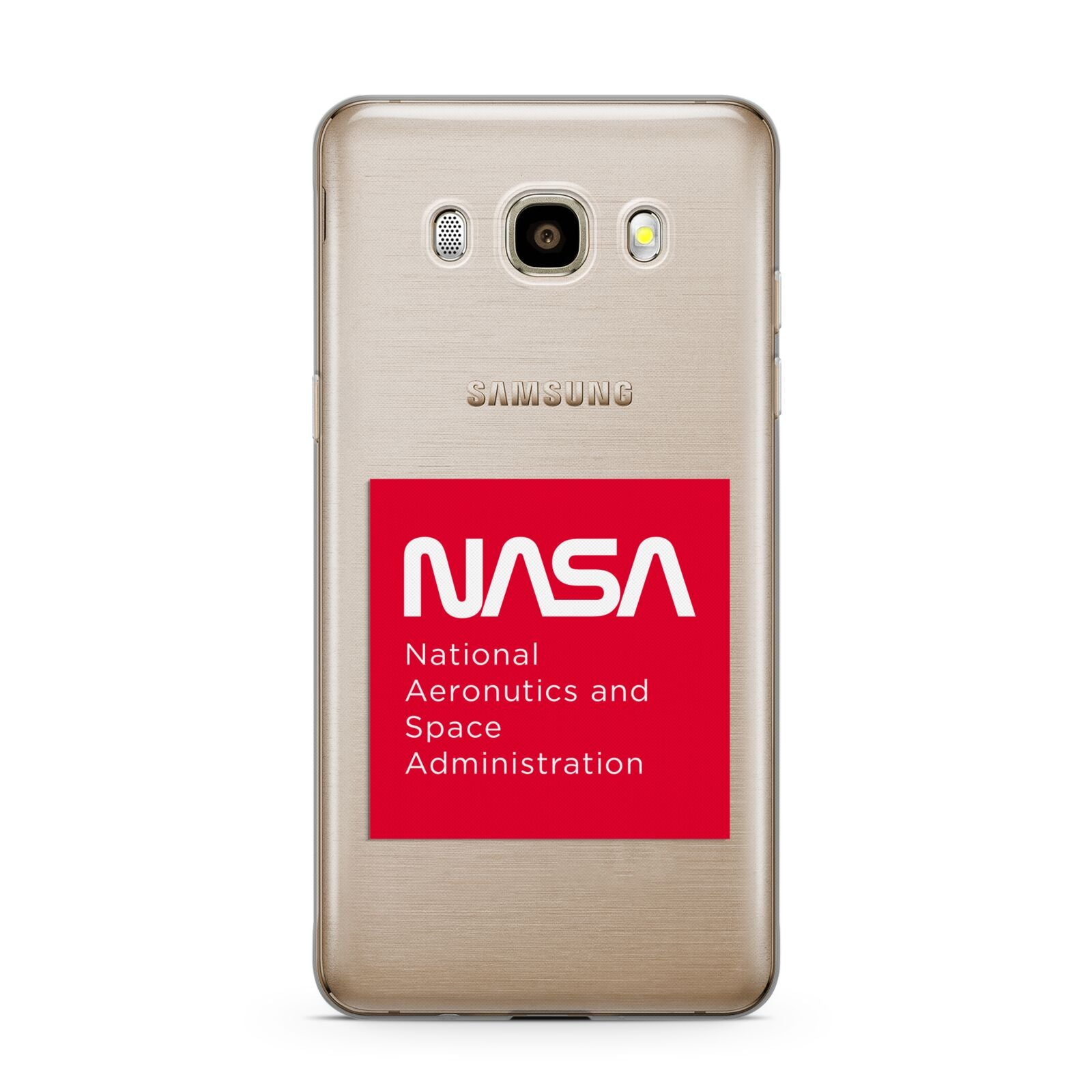NASA The Worm Box Samsung Galaxy J7 2016 Case on gold phone