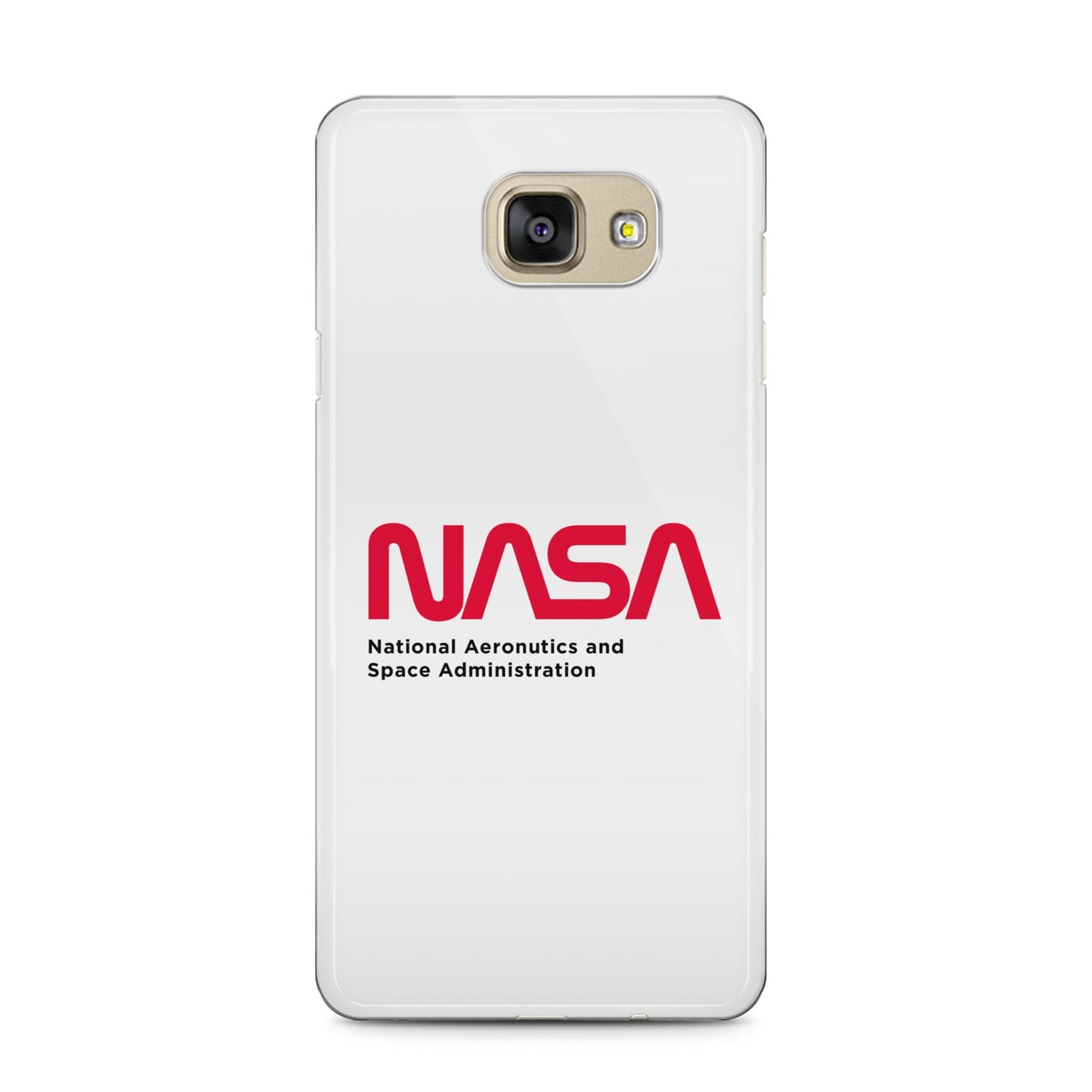NASA The Worm Logo Samsung Galaxy A5 2016 Case on gold phone
