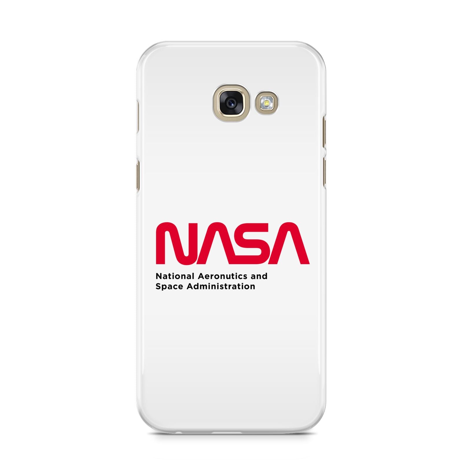NASA The Worm Logo Samsung Galaxy A5 2017 Case on gold phone