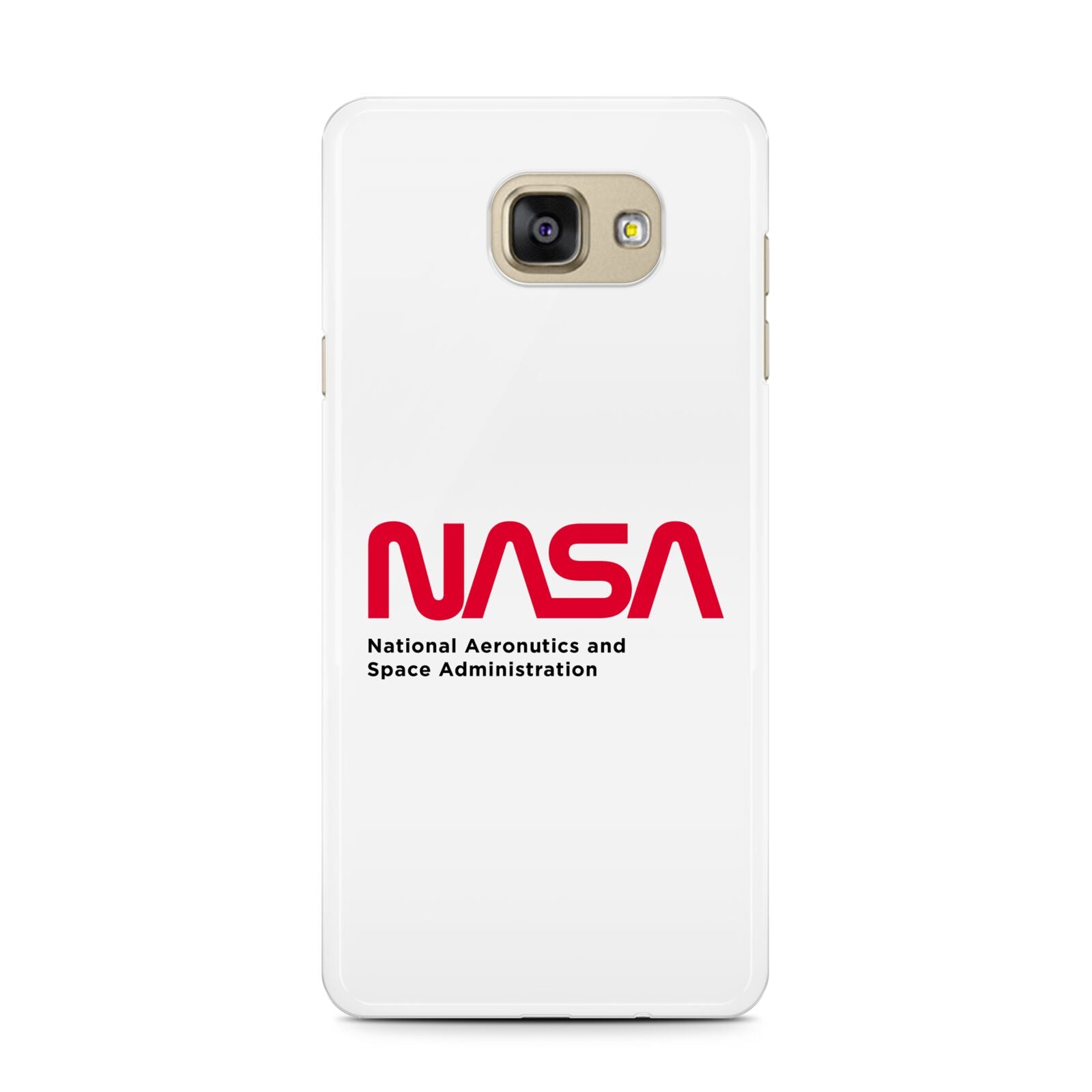 NASA The Worm Logo Samsung Galaxy A7 2016 Case on gold phone