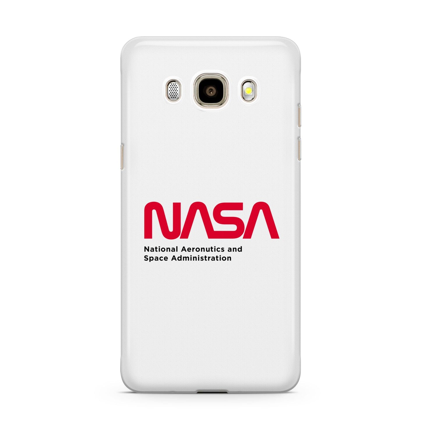NASA The Worm Logo Samsung Galaxy J7 2016 Case on gold phone